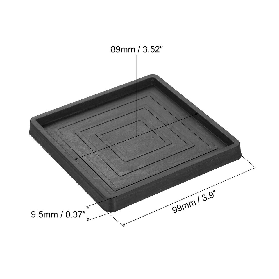 Chair Leg Floor Protector, 4Pcs 3.5" Rubber Square NonSlip Furniture