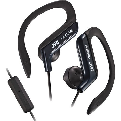 JVC Sports Stereo Ear Clip Earbuds with Remote Mic Black Fast Free US Shipping