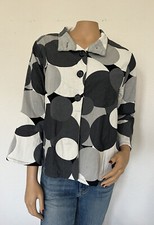 Bryn Walker Sabira Oversized Jacket Geometric Size S Circles Lagenlook