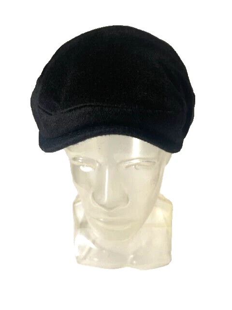 NWT BLOOMINGDALES MENS CASHMERE EARFLAP DRIVING CAP BLACK MEDIUM