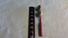 UNUSUAL VINTAGE RED WOOD HANDLED NOISEMAKER