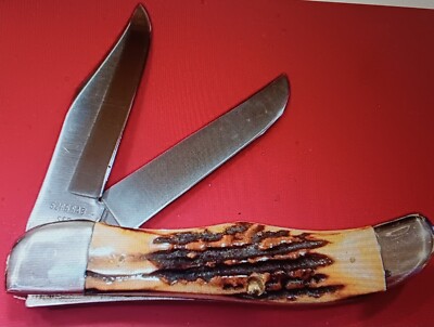 xxページ Case XX 5265 SAB SSP Blue Scroll 1977 Stag Folding Hunter