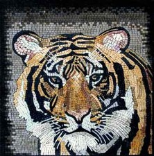 TIGER MOSAIC TILES Wild Jungle Animal Mosaic Murals For Living Room Walls