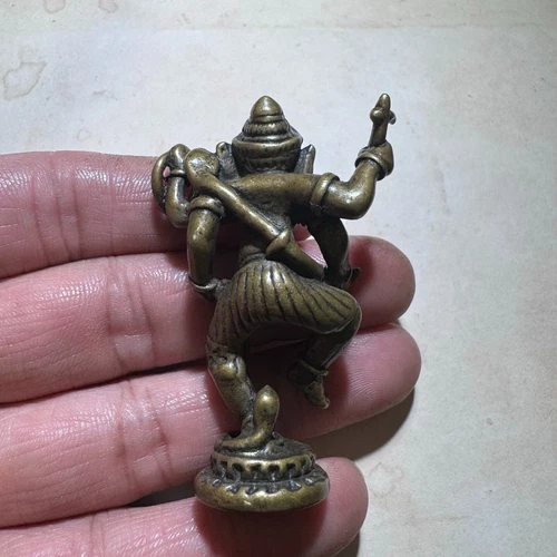 Alter chinesischer tibetischer Buddhismus Kupfer Elefant Gott des Reichtums Figuren & Statuen - Bild 3 von 7