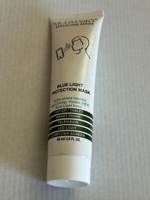MUDMASKY Blue Light Protection Mask Full Size 2oz/60ml NEW SEALED