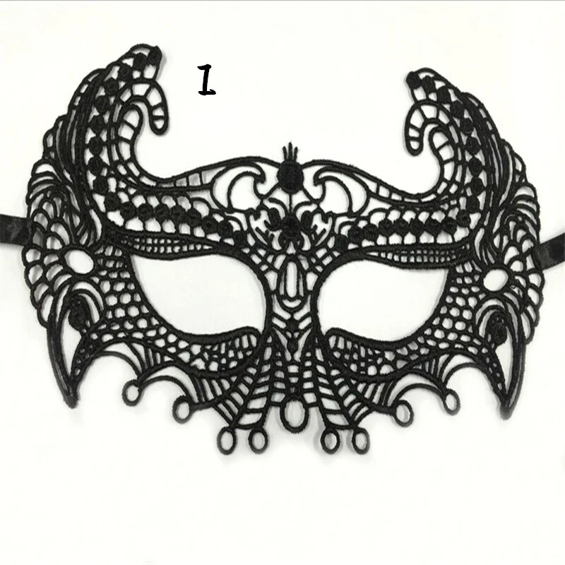 Maske Mit Schwarzen Spitzen Sexy Damen Maskerade Ball Kostümfestival ♩ - Bild 4 von 4