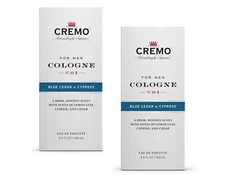Cremo Cologne For Men, Blue Cedar & Cypress 3.4 Fl. Oz. - Pack of 2