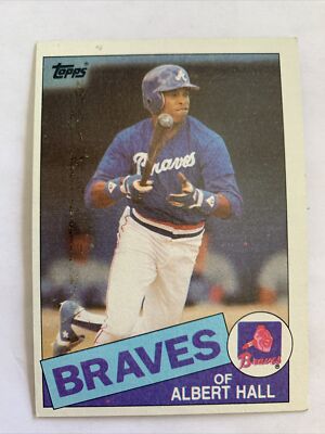1985 Topps Baseball Card #676 Albert Hall  Atlanta Braves NmMt Free Ship!