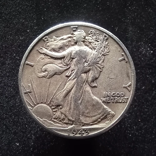 1943 D Walking Liberty Silver Half Dollar in Very Fine Condition. -#0427