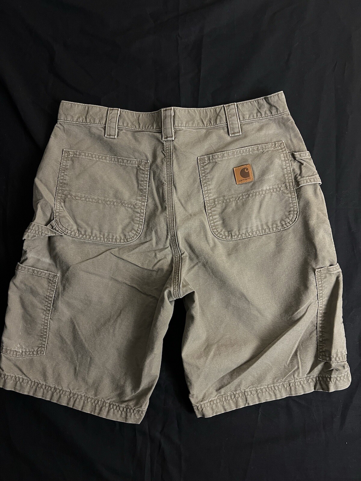 Carhartt Mens *34 B147 LBR Duck Canvas Carpenter Shorts Heavy Duty Light Brown