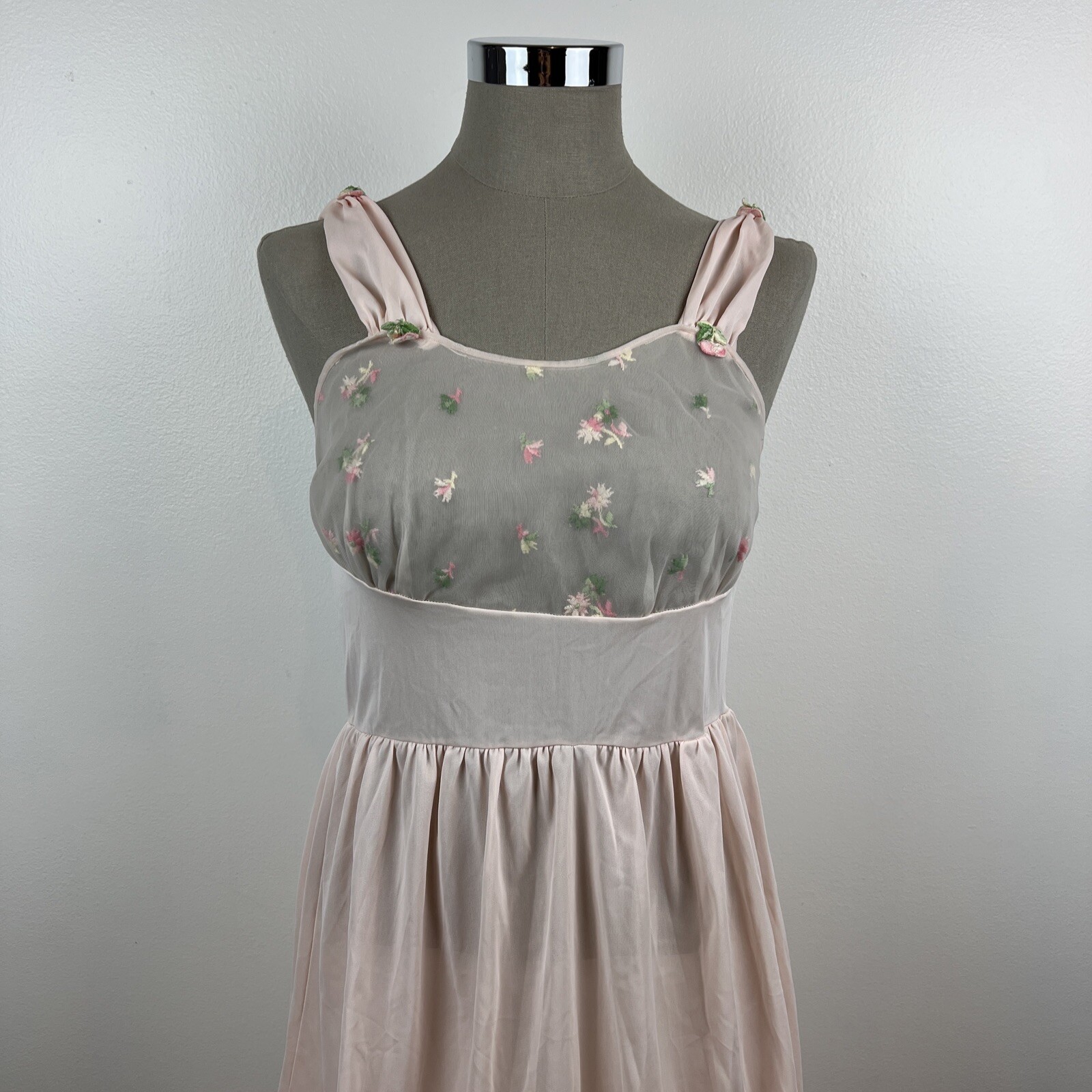 1960s Vintage nightgown sip dress, Completely sheer high neck black backless lingerie dress