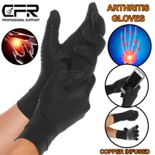 COPPER Infused Compression Gloves Arthritis Pain/Joint Swelling Hand Support Gym