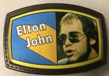 Elton John Belt Buckle 1976 Vintage Original Authentic Classic 70s Rock Glam  