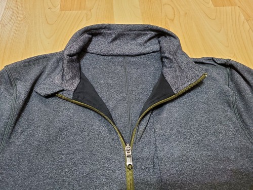 Lululemon Prepost Jacket Men Large Gray Fill Zip Stretch Performance Gym Running - Picture 4 of 9