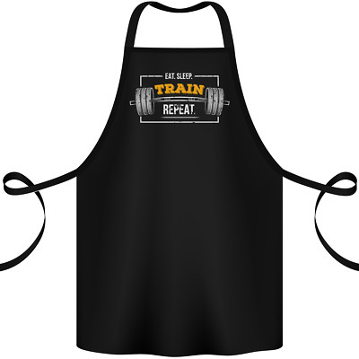Eat Sleep Train Repeat Gym Training Top Baumwolle Schürze 100% Bio