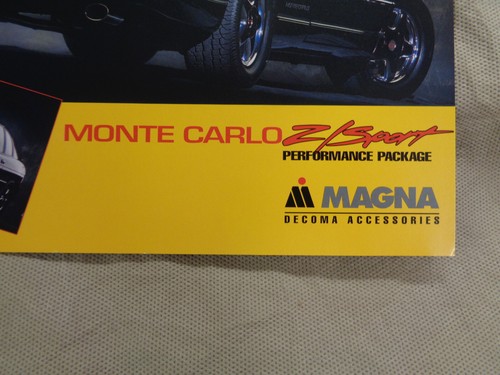 1997 Chevy Monte Carlo Z Sport Performance Package Brochure 97 98 Magna Decoma - Picture 2 of 4