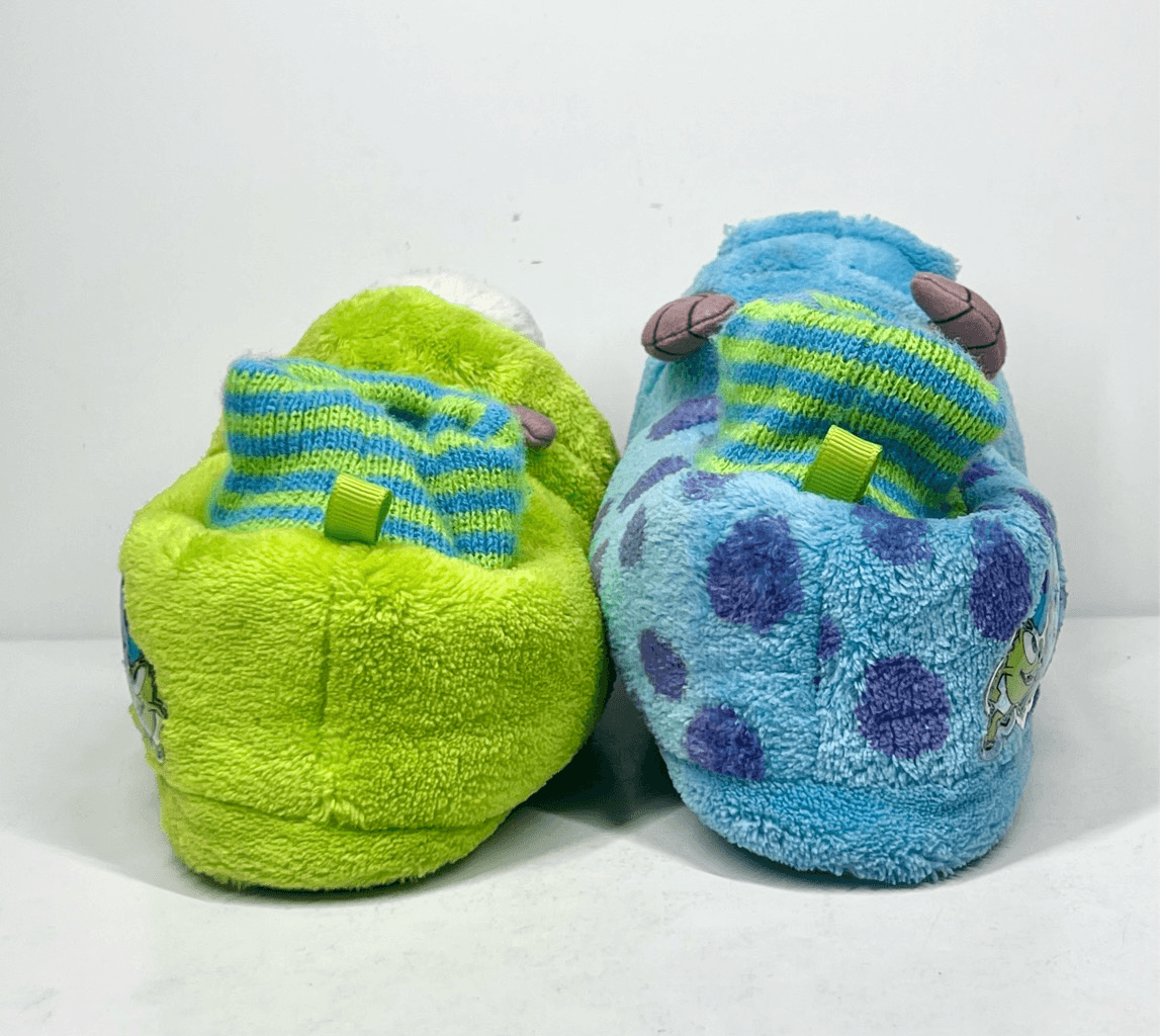 Monsters Inc Mike Sully Toddler Boys Slippers Size 7-8 | eBay