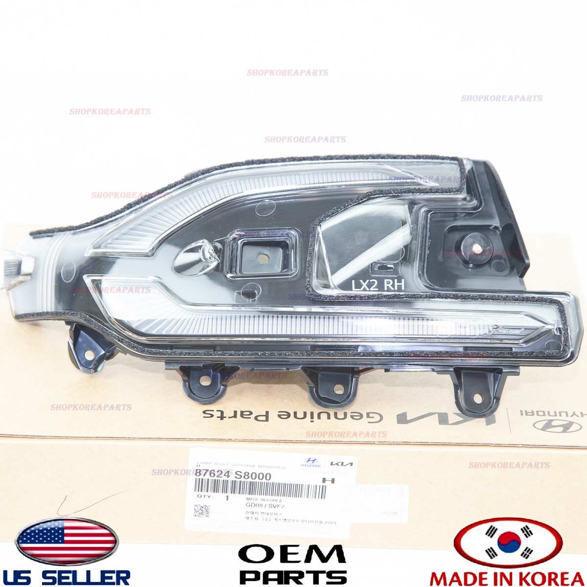 Genuine OEM Outside Mirror Turn Signal Lamp RIGHT Passenger Side