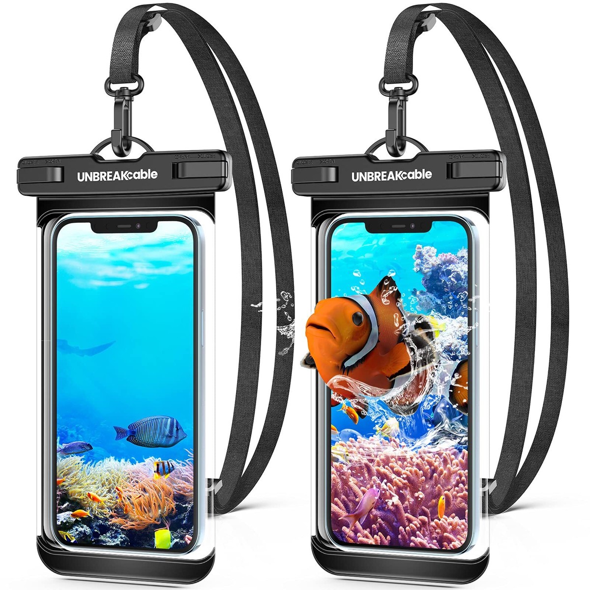 UNBREAKcable Waterproof Phone Case 2-Pack IPX8 Universal