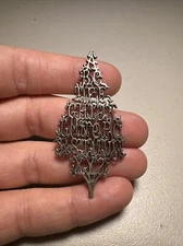 Vintage Sterling Alphabet Tree Pin Brooch Signed S M  C & C  Quality Piece 