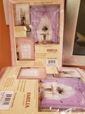 2 Emelia Rose Voile Sheer Curtains One Panel in Each Package Measures 60" x 63"