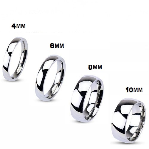 EHERING RING HERREN DAMEN JUGENDLICH MASSIV STAHL POLIERT SPIEGELEFFEKT NEU - Bild 1 von 5
