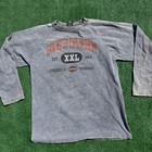 Harley Davidson Long Sleeve Shirt Mens Med Gray Graphic Ohio Motorcycle Dealer