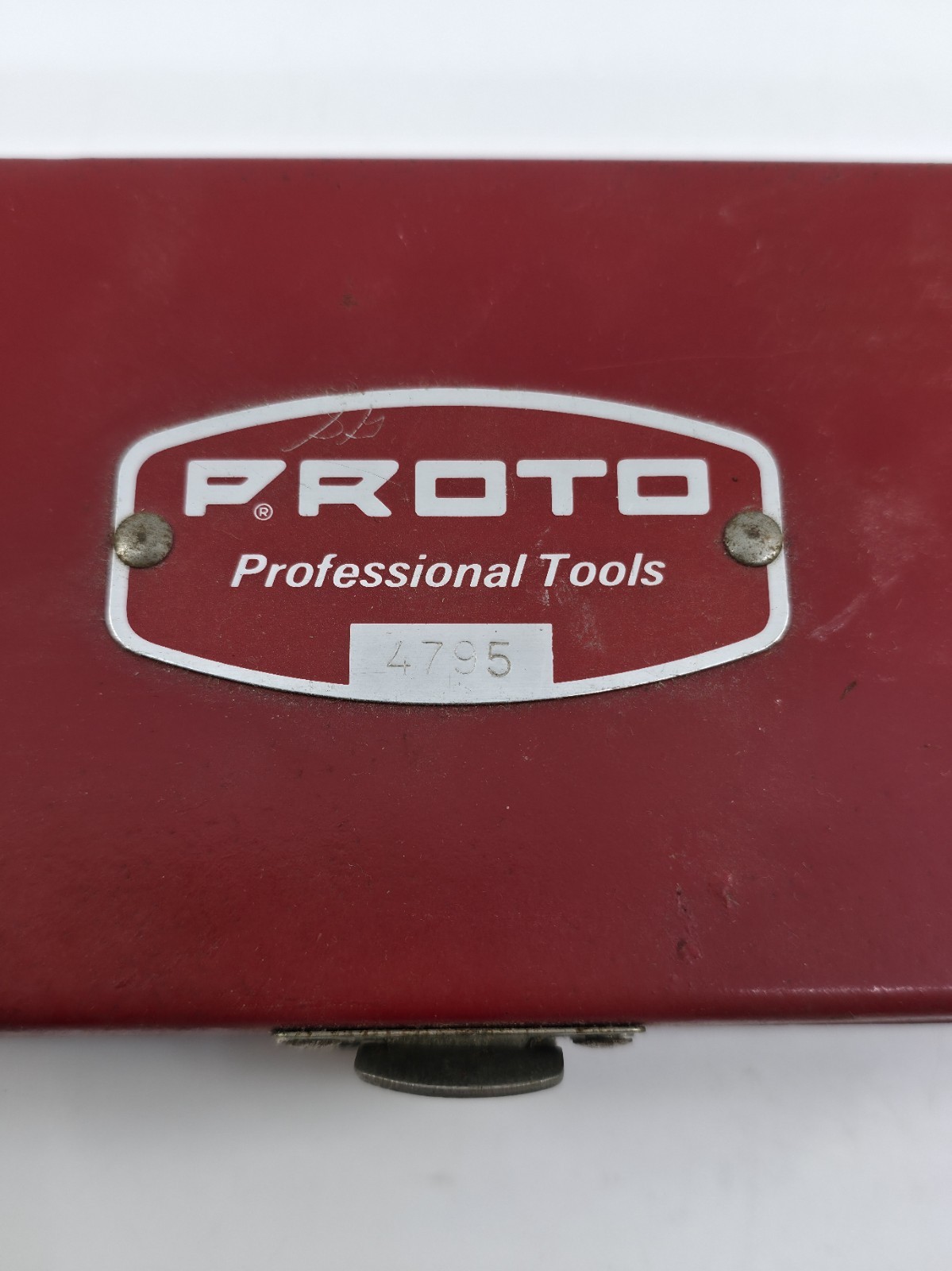 ​Vtg PROTO Professional Tools Metal Case Box 4795 Red Empty Tool Box USA
