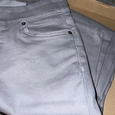 Denim & Co. Tall Cozy Touch Full-Length Straight-Leg Jeans size 6T A453597 Gray