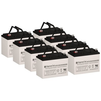 SP12-35 (NB) SigmasTek Battery Set of 8 SLA AGM 12V 35Ah Rechargeable Batteries