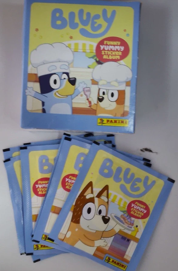 Panini Bluey Funny Yummy Stickers Collection 2026. 9 18 or 36 packs