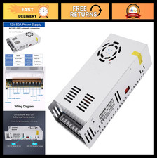 600W 12V DC Power Supply Adapter - Universal Regulated Switching for LED, CCTV,