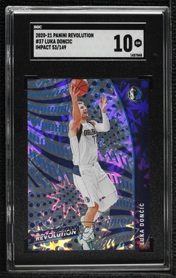 2020-21 Panini Revolution Impact 53/149 Luka Doncic #37 SGC 10 GEM 4vc