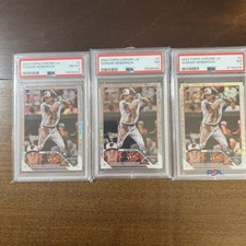 2023 Topps Chrome Logofractor Gunnar Henderson #2 (RC) 3 Cards Lot PSA 8,7,7