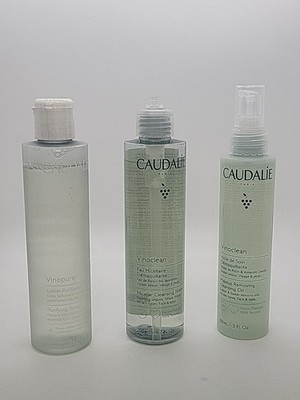 Caudalie Vinoclean/ Vinopure Toner, Cleansing Oil, Micellar Water Damaged Lid! 