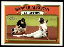 2020 Topps Heritage In Action Hanser Alberto Baltimore Orioles #128