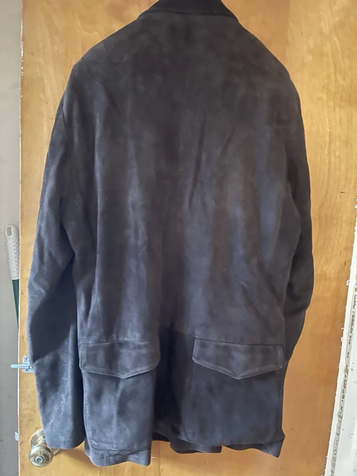 Chaqueta de gamuza de cuero Trussardi vintage para hombre talla 50 marrón Foto 2 de 4