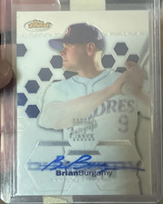 Topps 2003 Finest Brian Burgamy San Diego Padres Autographed Baseball #106