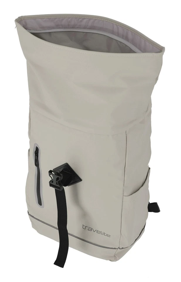 travelite Basics Roll-Up Backpack Plane Rucksack Rucksack Ivory creme - Bild 4 von 4