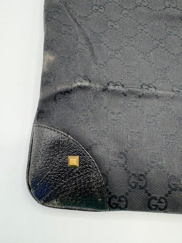 Gucci Cross Body Black Bag 12' Tall Zipper Closure Vintage Preowned (M) - Picture 3 of 21