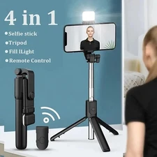 Selfie Stick Tripod Remote Desktop Stand Cell Phone Holder For iPhone Samsung US