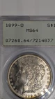 1899-O  PCGS MS 64 Morgan Silver Dollars OGH Uncirculated Rattler Holder