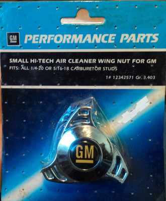 GM CHROME AIR CLEANER WING NUT Edelbrock Holley Quadrajet Chevrolet CHEVELLE SS