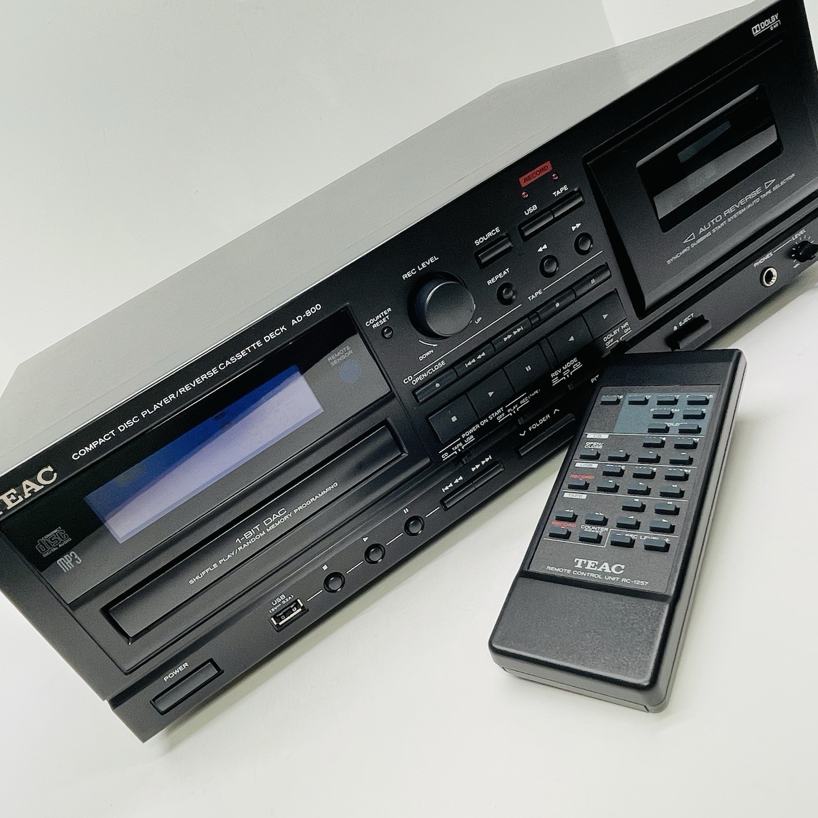 Cassette Deck Usb Recording Mp3 Effector W/ Remote Working