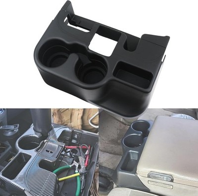 Cup Holder Attachment for Center Console | 03-12 Add-On Cup, Smooth Black 