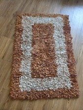 Vintage Jack Lenor Larsen Leather Shag Rug – Mid-Century Modern – 31