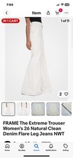 FRAME The Extreme Trouser Flared Leg Creamy White NWT 398 Retail