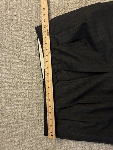 Lauren Ralph Lauren Pleated Dress Pants Mens 36X30 Black Pinstripe Total Comfort - Bild 4 von 11
