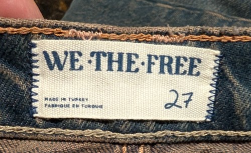 Jeans donna We The Free Lucky You Barrel Mid Rise denim taglia 27 (14,5") x 25" nuovi con etichette - Foto 16 di 19