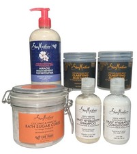 Shea Moisture Lot Miracle Conditioner, Mud Mask, Bath Cubes, Travel Shampoo Set